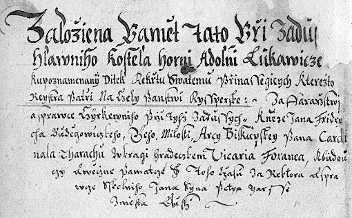 The register in Lukavice (Czechia) 1646-1671